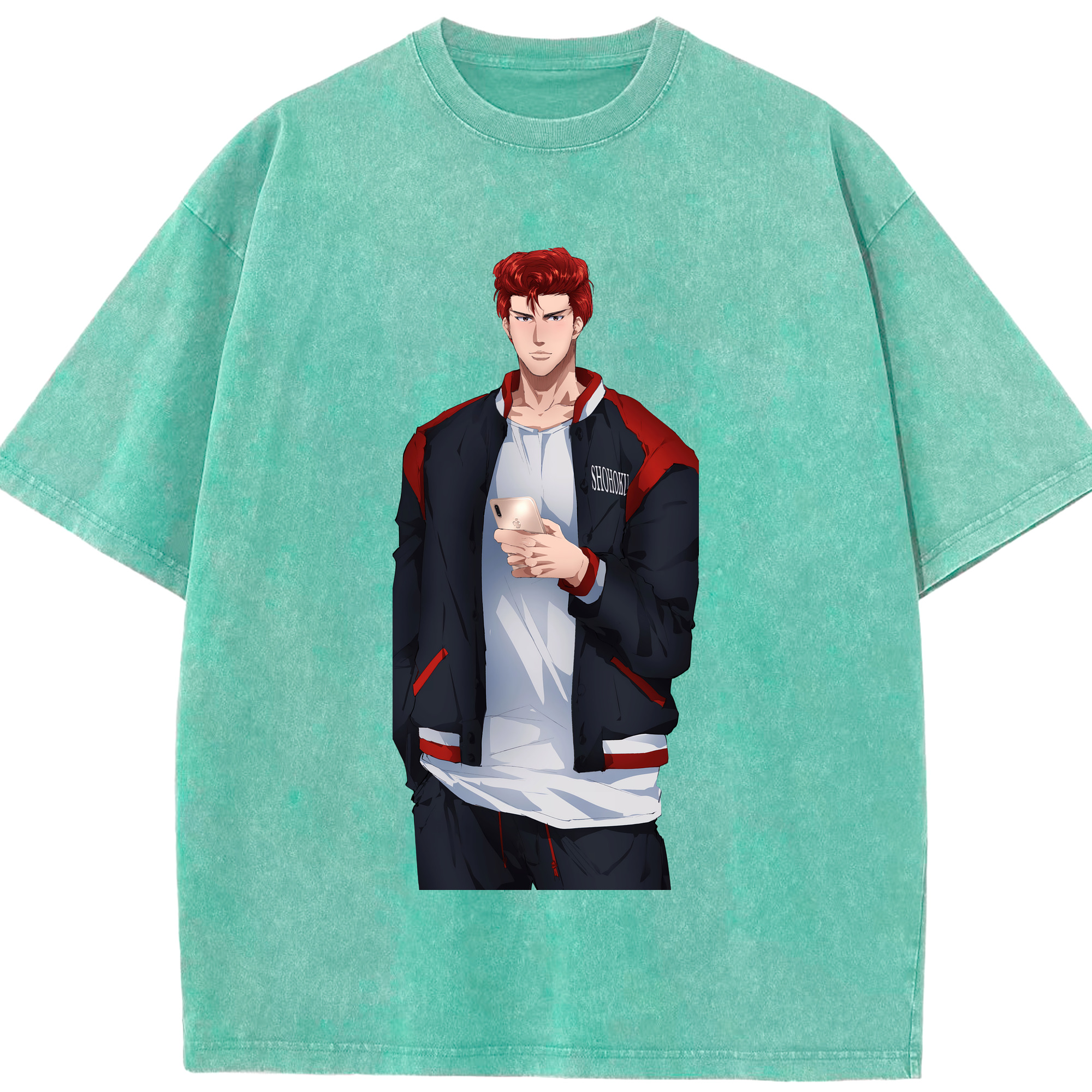（画像用） SLAM DUNK／スラムダンク 綿100% ヴィンテージ風 半袖Tシャツ（フロントプリント）